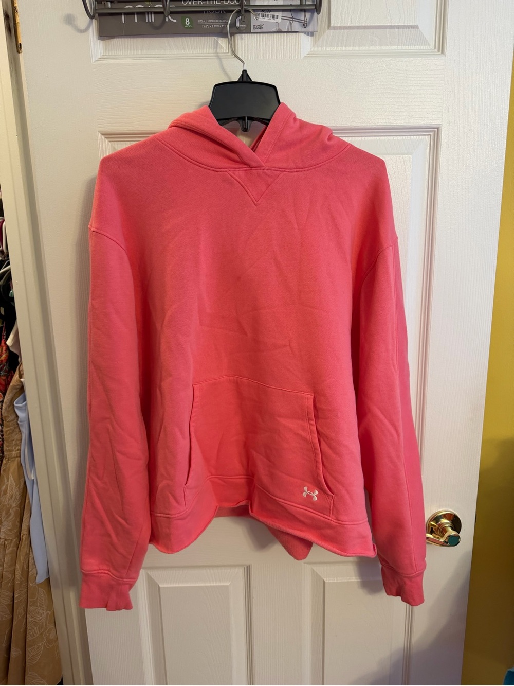 Under Armour Women’s Coral Pink Hooded Pullover Sweatshirt